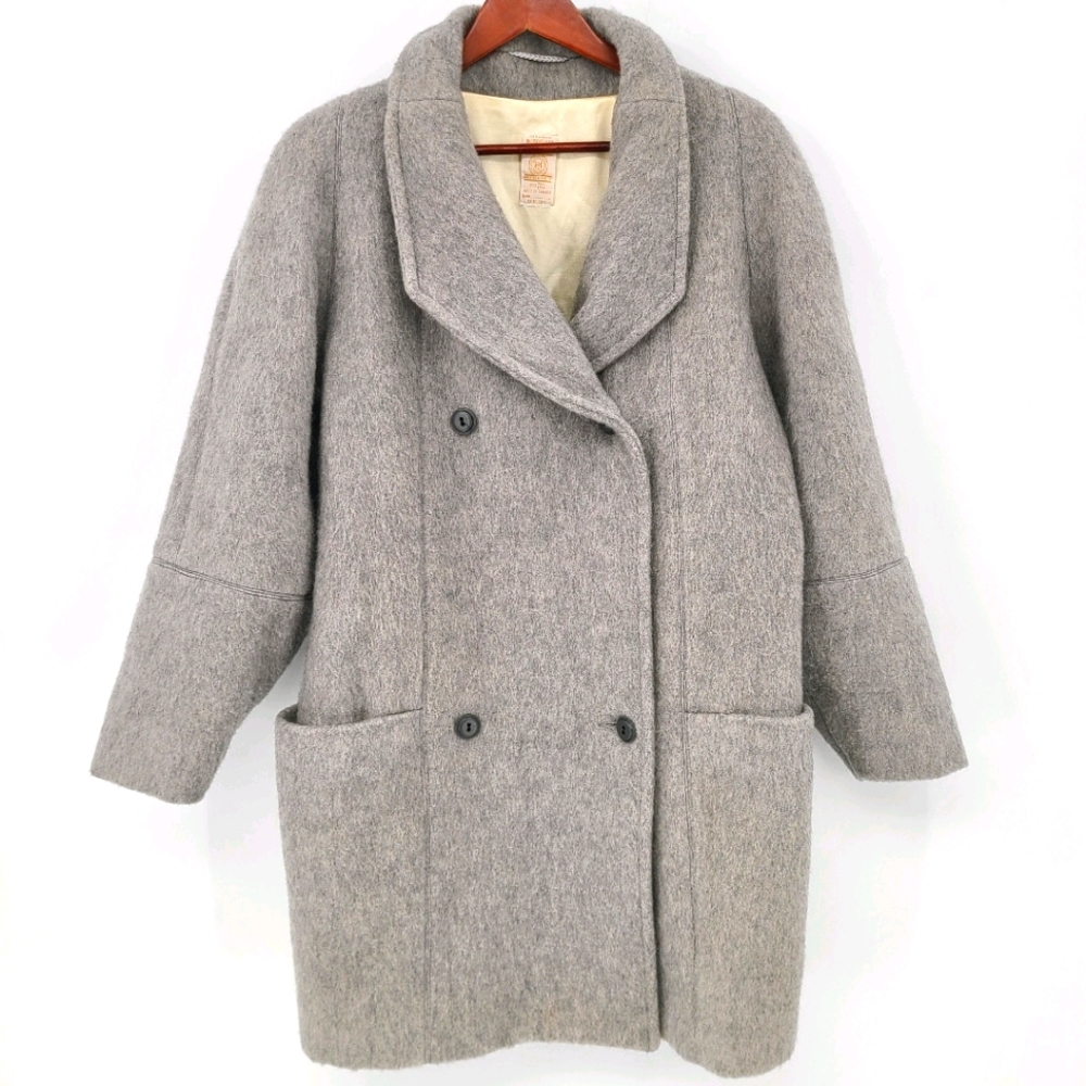 Vintage Hudson Bay 100% Wool Double Breasted Coat